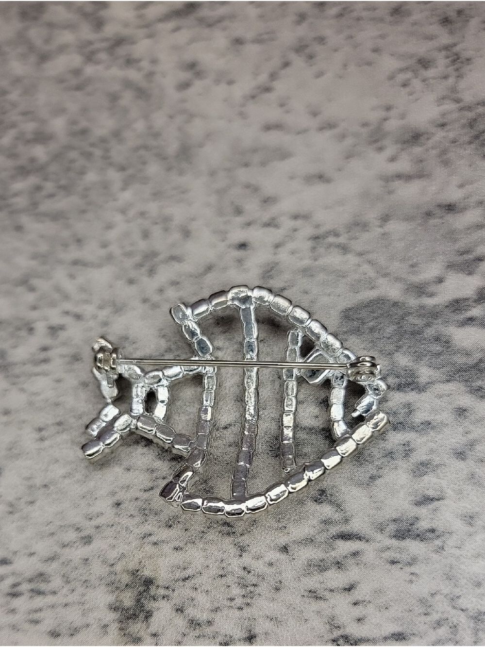 Vintage Rhinestone Fish Brooch - Picture 8 of 8
